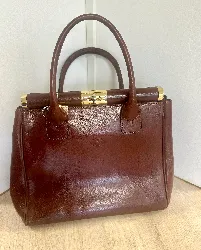 sac kevim paris vintage en cuir marron