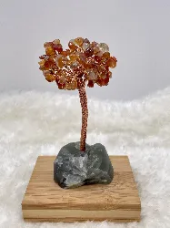 arbre de vie en agate orange t4*6*13cm