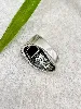 bague argent chevalier avec onyx argent 925 millième (22 ct) 5,95g