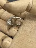 bague argent toi et moi pavé d'oxydes argent 925 millième (22 ct) 3,9g