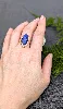 bague marquise en or rose ornée d'un lapis lazuli forme navette or 750 millième (18 ct) 5,07g