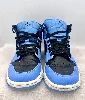 baskets air jordan 1 mid bleu et noir