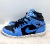 baskets air jordan 1 mid bleu et noir