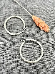 boucle d'oreilles grandes créoles argent 925 millième (22 ct) 5,62g