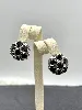 boucles d'oreilles clip argent avec pierres noires argent autre d2cm