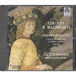 cd lorenzo il magnifico - trionfo di bacco / chants de carnaval = carnival songs 1449 - 1492 (1998)