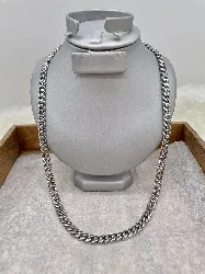 collier maille gourmette en acier t 0,8*50cm