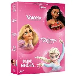 dvd coffret vaiana, la légende du bout du monde la reine des neiges raiponce dvd