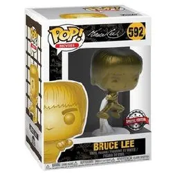 figurine funko! pop - bruce lee n°592 - bruce lee saut or (32729)