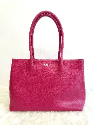 furla sac cabas en cuir rose fushia