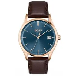 hugo boss montre marron analogique hommes commissioner 1513832