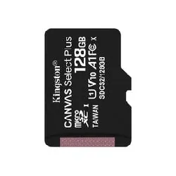 kingston canvas select plus - carte mémoire flash - 128 go - a1 / video class v10 / uhs class 1 / class10 - microsdxc uhs - i