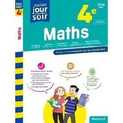 livre cahier du jour/cahier du soir maths 4e