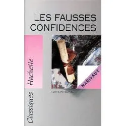 livre classique hachette - les fausses confidences, marivaux bac 2023