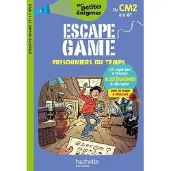 livre escape game - du cm2 à la 6e - cahier de vacances 2024