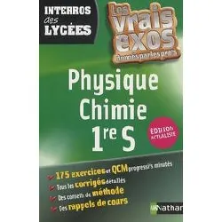 livre interros des lycées physique chimie 1re s