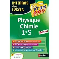 livre interros des lycées physique chimie 1re s