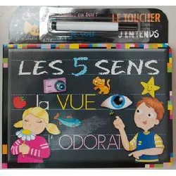 livre j'écris, j'efface... je m'amuse et j'apprends ! - les 5 sens - avec stylo effaçable