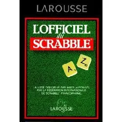 livre l'officiel du scrabble