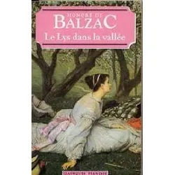 livre le lys dans la vallée by balzac, honoré de