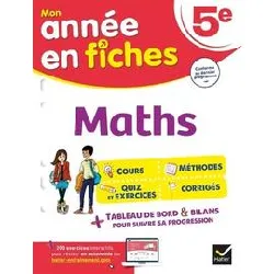 livre maths 5e (fiches de révision & exercices)