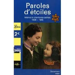 livre paroles d'étoiles