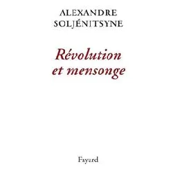 livre révolution et mensonge