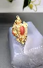 pendentif lanterne serti de 5 corails rouges or 750 millième (18 ct) 13,84g