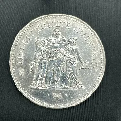 pi7ce argent 50 francs hercule 1977 argent 900 millième 29,94g