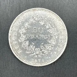 pièce 50 francs hercules 1976 argent 900 millième 29,93g