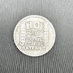 pièce d'argent 10 francs turin 1933 argent 680 millième 10,01g