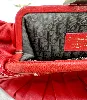 pochette christian dior en cuir rouge vintage