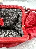 pochette christian dior en cuir rouge vintage