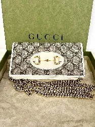 sac bandoulière gucci chain wallet horsebit 1955