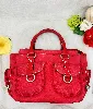 sac lancel en cuir rouge