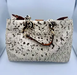 sac michael kors cynthia blanc monogrammé