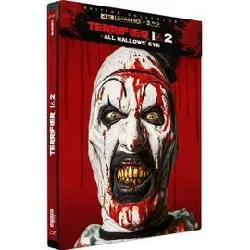 terrifier : terrifier 1 & 2 + all hallow's eve - édition collector limitée - 4k ultra hd + blu - ray - boîtier steelbook