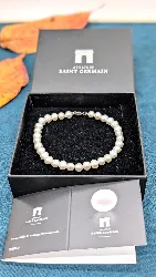 atelier saint germain bracelet en perles de culture blanche or 375 millième (9 ct) 7,84g