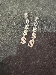 boucles d oreilles pendentes guess strass