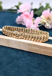 bracelet or maille américaine or 750 millième (18 ct) 22,07g