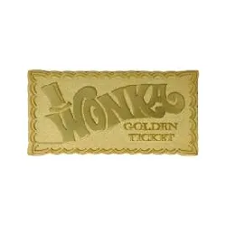 charlie et la chocolaterie - réplique mini golden ticket (plaqué or)