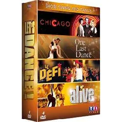 dvd let's dance ! - coffret - chicago + alive + le défi + one last dance - pack