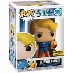 figurine funko! pop - bobble head - les 4 fantastiques [marvel] n°568 - torche humaine (45007)