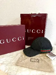 gucci casquette original gg canvas baseball hat with web taille s