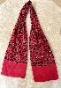 hermès foulard / ascot / lavallière en 100% soie rouge avec motif