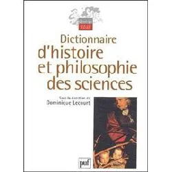 livre dictionnaire d'histoire et philosophie des sciences