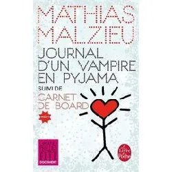 livre journal d'un vampire en pyjama - suivi de carnet de board