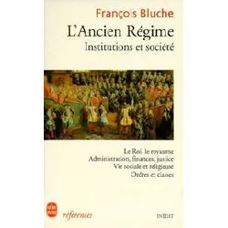 livre l'ancien régime - institutions et société