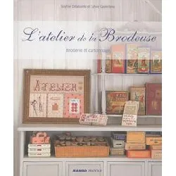 livre l'atelier de la brodeuse - broderie et cartonnage