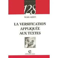 livre la versification appliquée aux textes